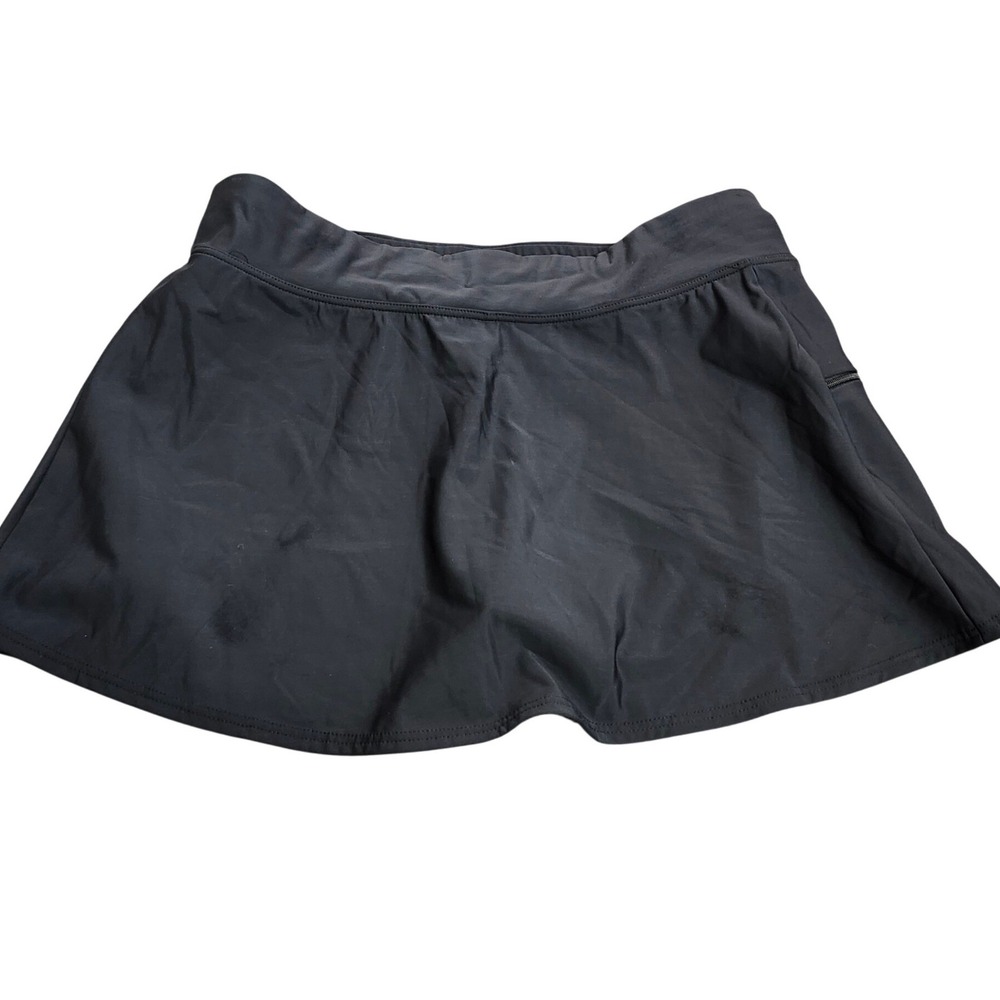 Separates Womens Black Tummy Control Swim Skirt with Pocket Size 10 NWT 5519543